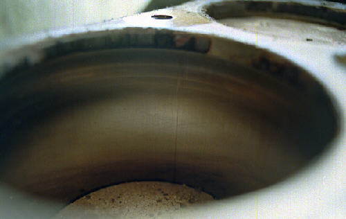 genset cylinder cross hatch, 19,000 plus hours of operation