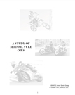 A Study of Motorcycle Oils, First Edition